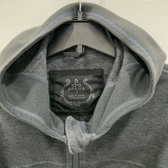 Prana Drea Fleece Jacket Charcoal Gray Hoodie Zip - Picture 4 of 9